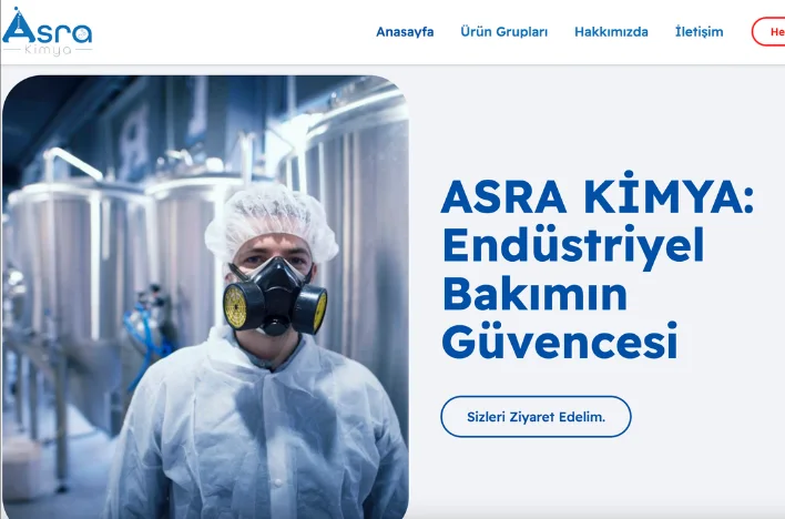 Asra Kimya web sitesi ekran görüntüsü