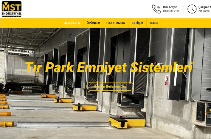 MST Sistem web sitesi ekran görüntüsü