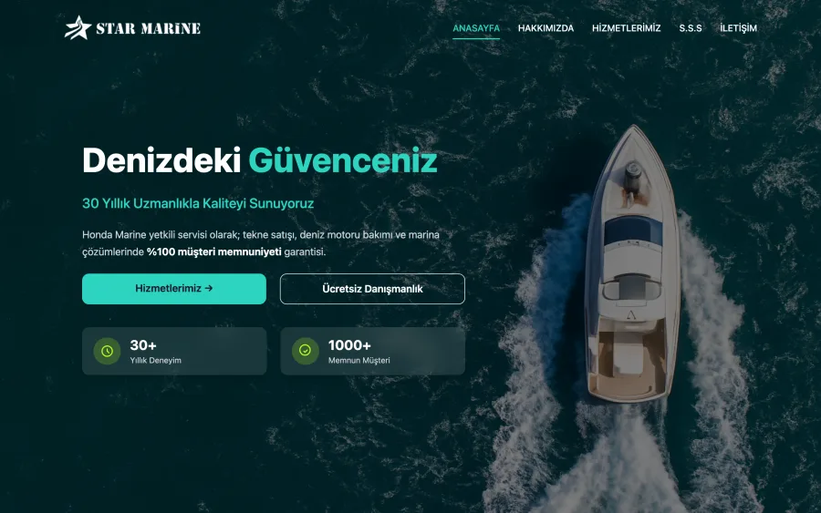 Star Marine web sitesi ekran görüntüsü